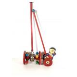 (2) Red Bell and Duck Pull Toys