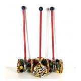 (3) Circus Theme Pull Bell Toys