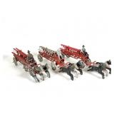 (3) Cast Iron, Horse Drawn Fire Engines