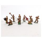 (9)  Barclay Manoil Cast Lead WWI Toy Soldiers