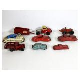 Lot of Tin and Cast Metal Cars, Trucks, Trailer
