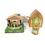 (3) Tin Crank Toys