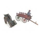(2) Incomplete Cast Iron Carts