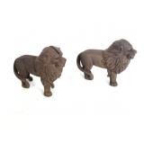 (2) Cast Iron, Lion, Still Banks