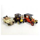 (3) Battery Operated Tin Cars