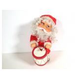 Battery Op Plush Drummer Santa