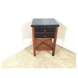 Cherry Stain and Black End Table