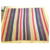 Large Multi Color Stitched Coverlet
