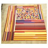 Modern Hand Stitched Quilt / Multi Color