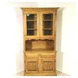 (2) pc Oak Hutch