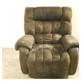 Green Faux Suede Reclining Chair
