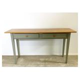 Sage Green and Maple Console Table