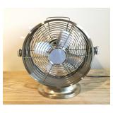 Desk Fan with Brushed Brass Finish