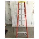 Werner Fiberglass Step Ladder, 6" Tall