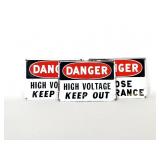 (3) Porcelain DANGER Signs