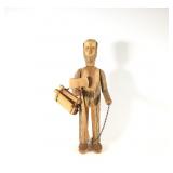 Primitive Log Cut Woodsman Statue