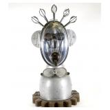 Metal Robot Art, Lady with Egg Beater Hair