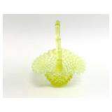 Fenton Hobnail Topaz Uranium Basket