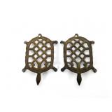 Pair of Brass Turtle Trivets