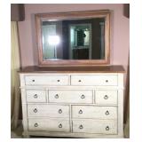 Belmont Rustic Farmhouse Dresser and Mirror