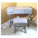 X Base Vanity Table with Bench