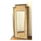 Tall Entry Mirror with Tapestry Detail