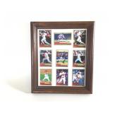 (9) Framed Topps 2000 Cleveland Indians Card