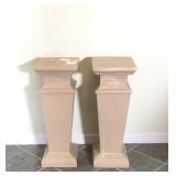 (2) Plaster Plant Stands / Pedestals