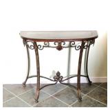 Cast Metal with Granite Entry Table