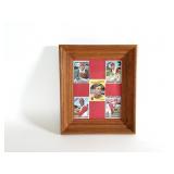 (5) Framed Cleveland Indians Baseball Cards