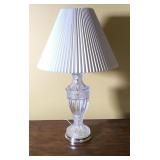 Glass and Brass Table Lamp