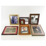 (7) pc Framed Baseball Memoribilia