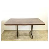 1970s Chromcraft Double Pedestal Dining Table