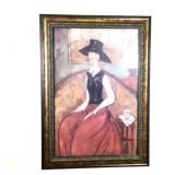 Framed Print La Chapeau Noir by Ludmila Curilova