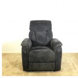 High Line Charcoal Gray Chenille Rocker Recliner