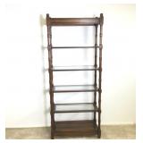 (6) Tier Wood and Glass Etagere Shelf