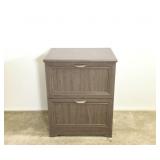 Gray Oak (2) Drawer File Cabinet