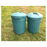 (2) Heavy Duty Trash Cans
