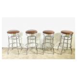 Chrome Swivel Double Ring Bar Stools