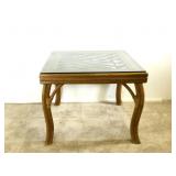 Rattan Dining Table with Glass Top