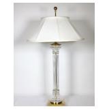 Brass and Crystal Column Lamp