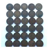 30 Indian Head Cents ï¿½ Early 1900s