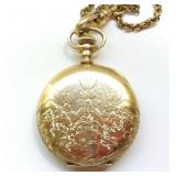Elgin 15-Jewel Ladies 14K Gold Hunter Case Pendant