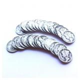 30 Mercury Silver Dimes ï¿½ 1930s Mixed Dates