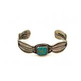 Southwestern Turquoise & Silver Cuff Bracelet