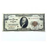 1929 $10 Cleveland Federal Reserve Bank Note