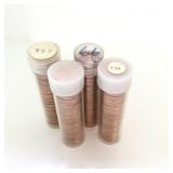 4 Tubes Uncirculated Lincoln Memorial Cents