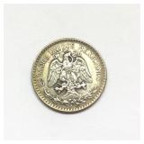 1939 Mexico 50 Centavos .720 Silver Coin