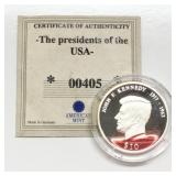 2000 Liberia $10 Kennedy Commemorative Coin