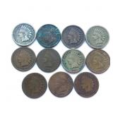 11 Early & Better Date Indian Head Cents